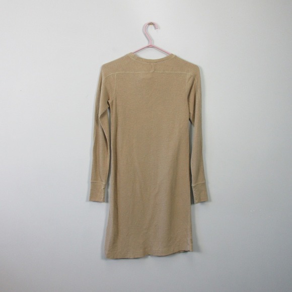 Polo Ralph Lauren Boating Khaki Waffle Knit Dress XS Beige Thermal Coastal 262 - Picture 2 of 10